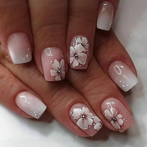 Floral Art Nail Design Bowlift