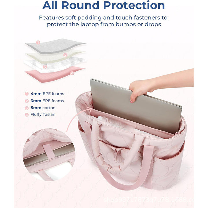 Padded tote bag with practical outer pockets Bowlift