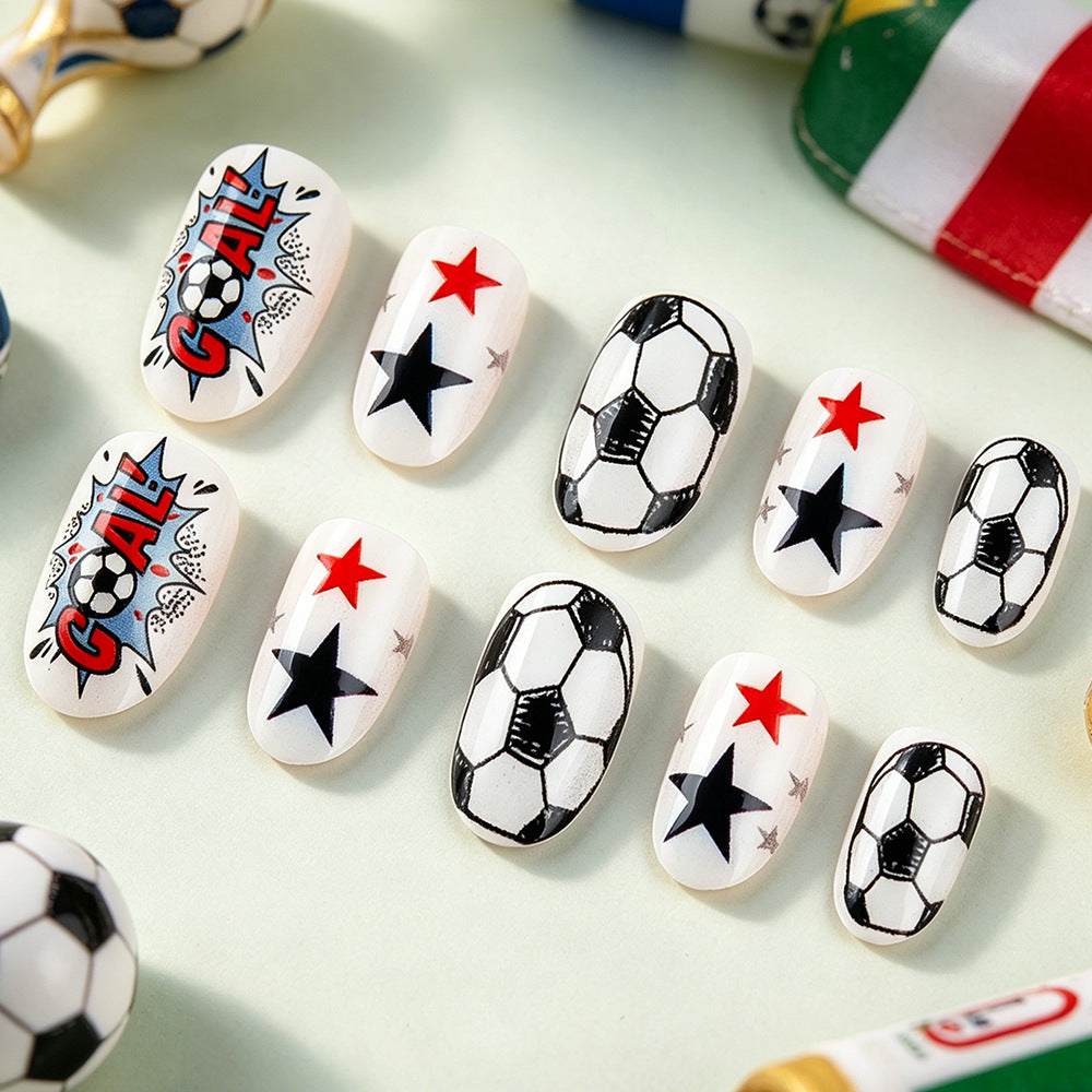 Sporty Themed Press-On Nail Set Bowlift