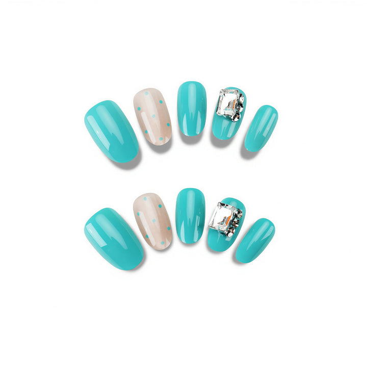 Decorative Press-On Nail Set with Elegant Accents Bowlift