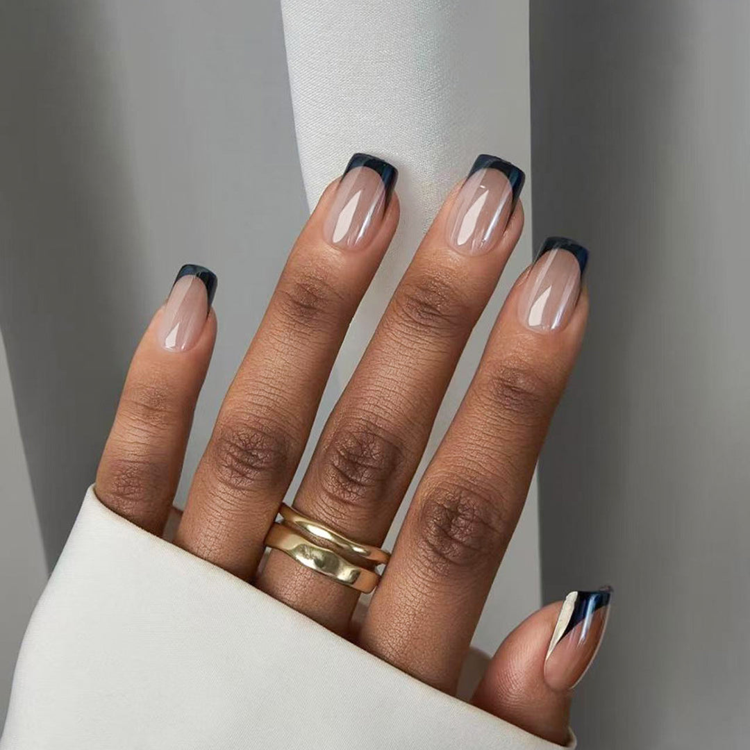 Elegant French Tip Press-On Nails Bowlift 1789085963