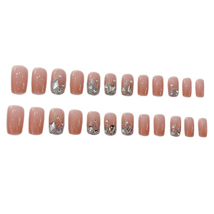Artificial nails with elegant rhinestone accents Bowlift