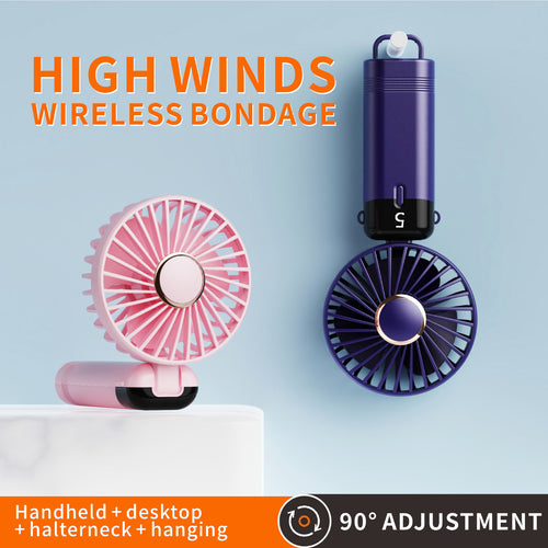 Unisex nan rechargeable portable handheld and desk fan with LED battery indicator Bowlift