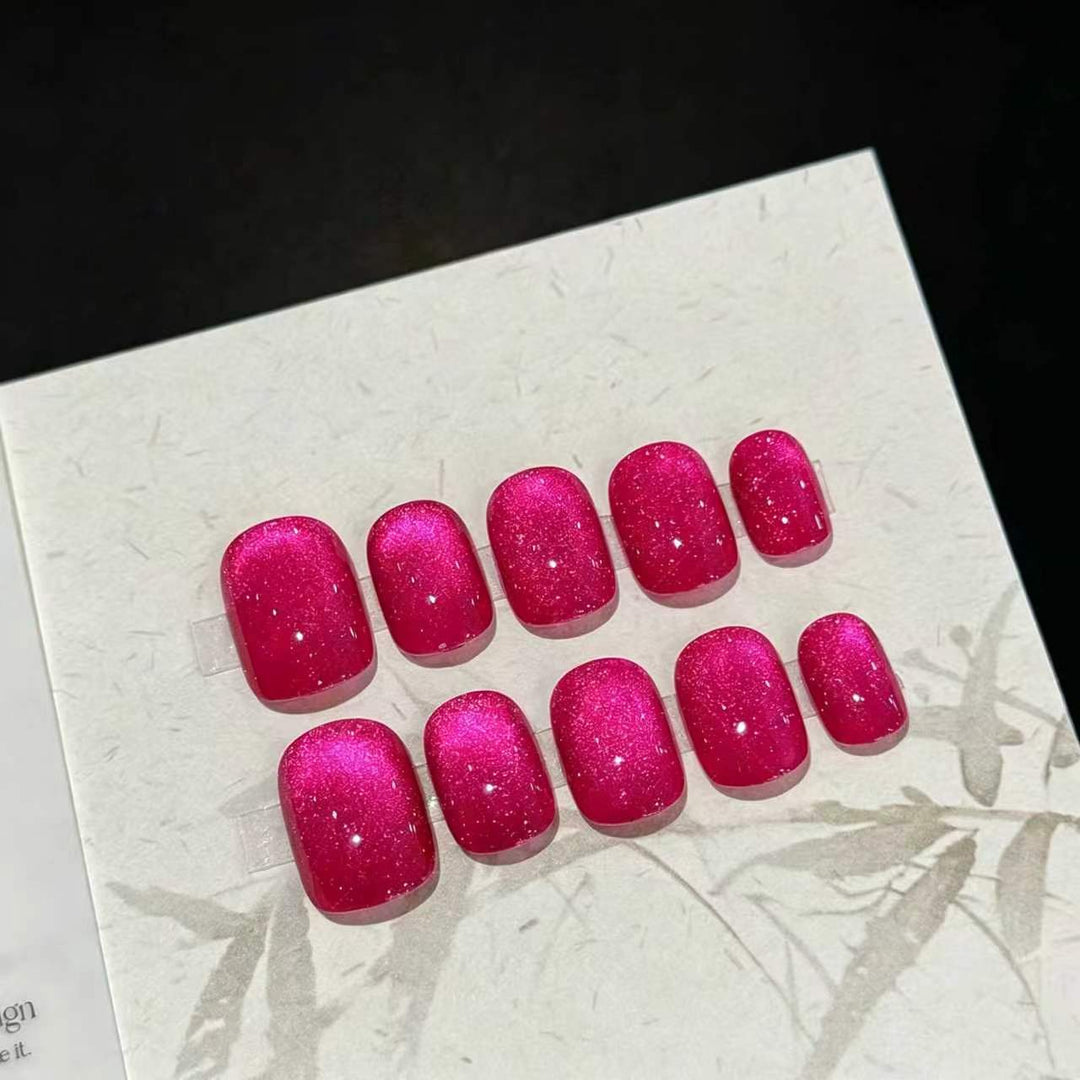 Glittering Press-On Nail Set Bowlift
