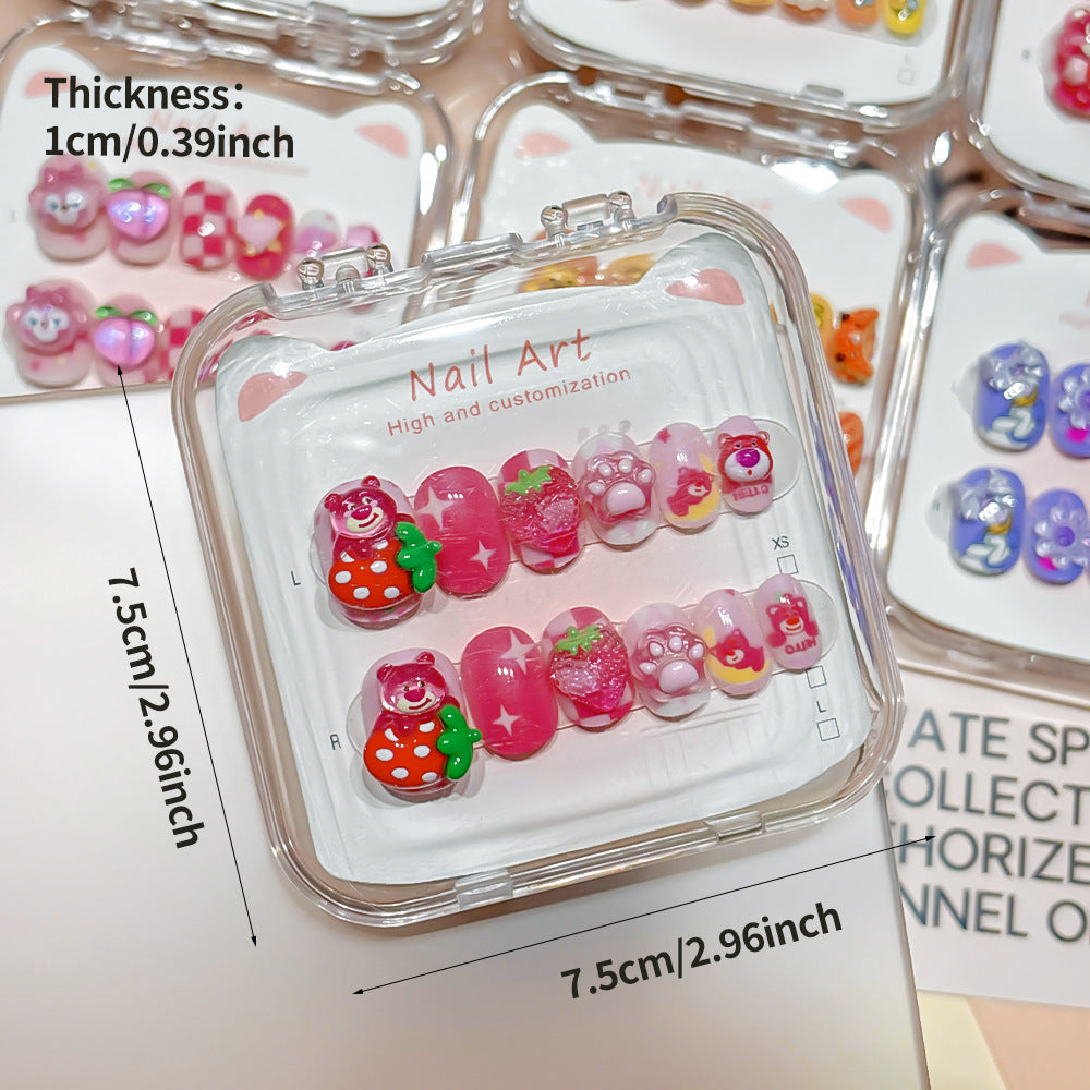 Customized Cartoon-Inspired Press-On Nail Art Set Bowlift