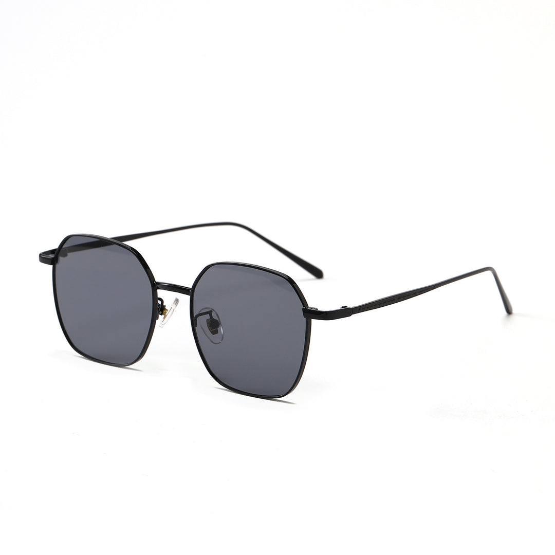 Women geometric sunglasses with modern metal frame Bowlift