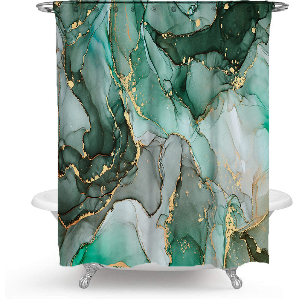 Abstract Marble Design Shower Curtain Bowlift