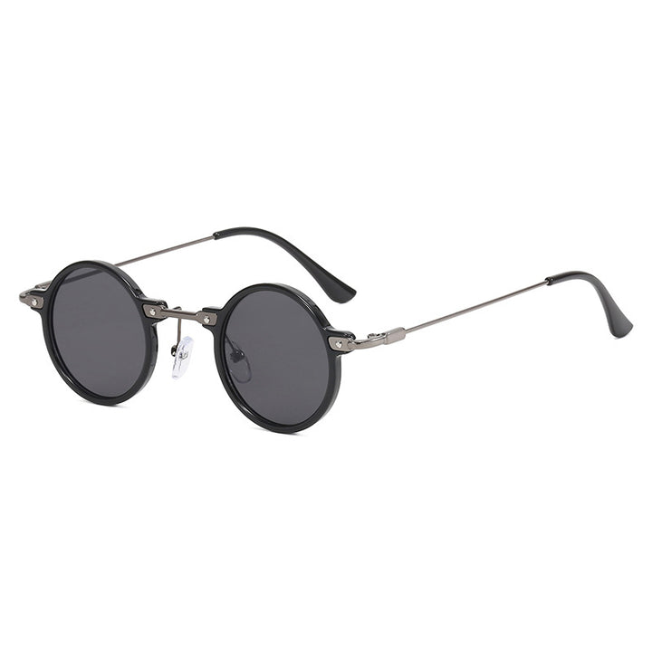 Women's fashionable round sunglasses with stylish metal frame and polarized lenses Bowlift