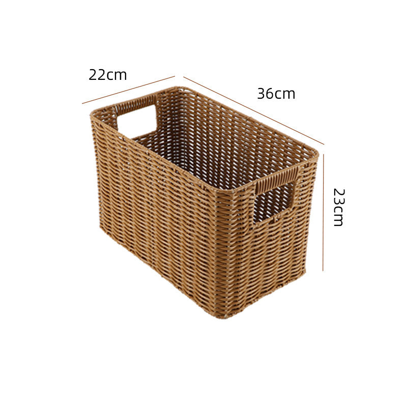 Storage basket made of natural rattan