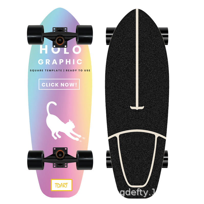 Artistic Lion Design Skateboard Bowlift