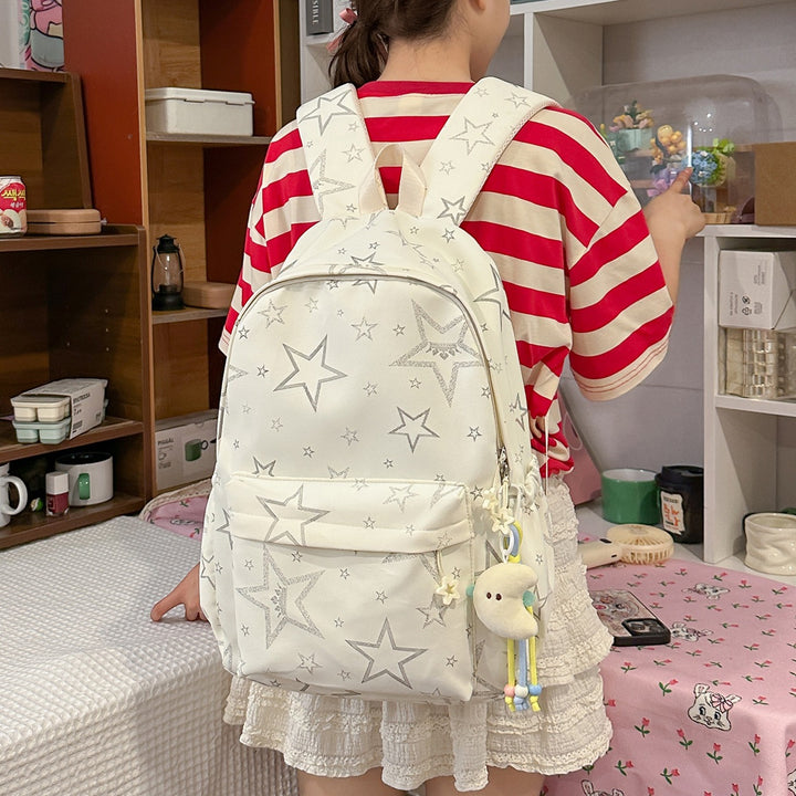 Casual Star-Embellished Backpack Bowlift 1791205374