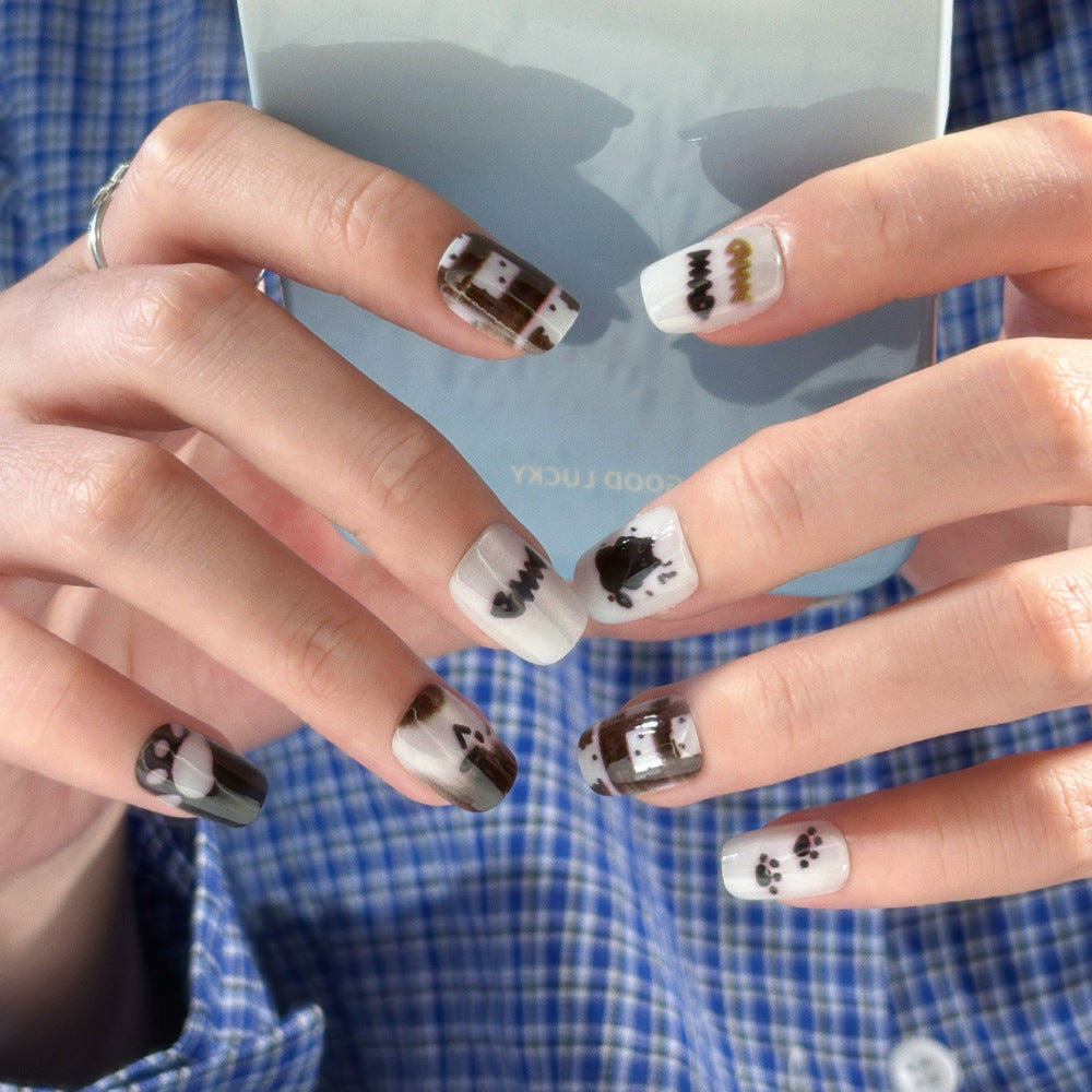 Decorative Crystal-Embellished Press-On Nails Bowlift