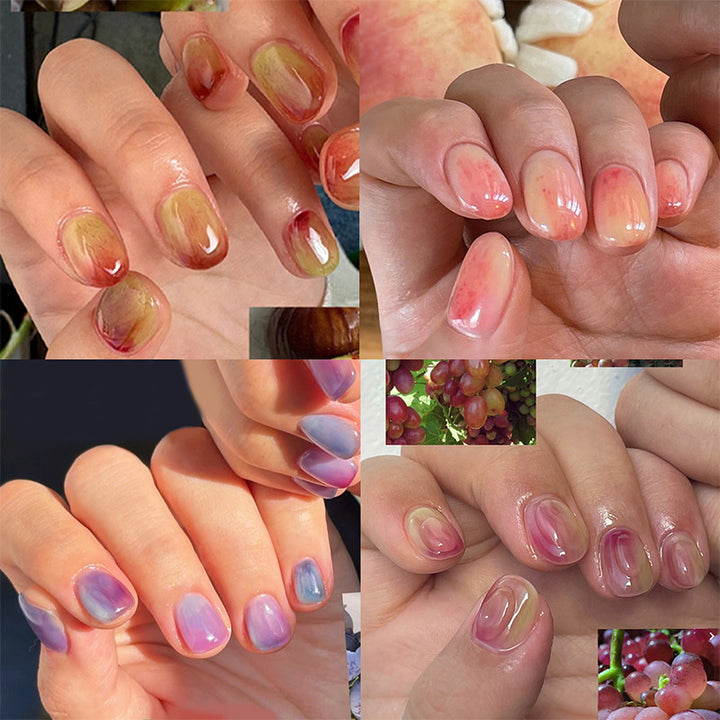 Artistic Matte Press-On Nail Set with Unique Floral Patterns Bowlift