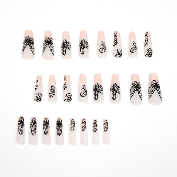 Artistic Nail Art with Butterfly Design Bowlift