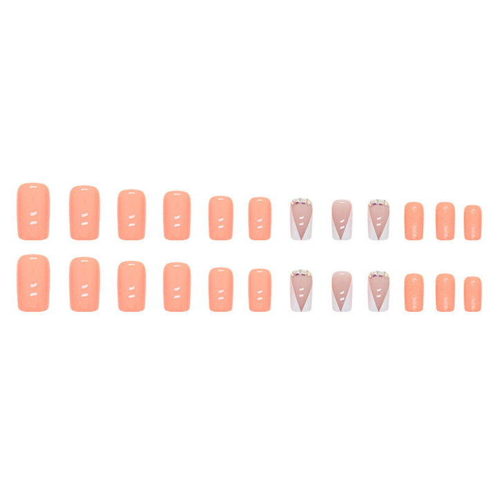 Elegant Crystal-Studded Press-On Nail Tips Bowlift