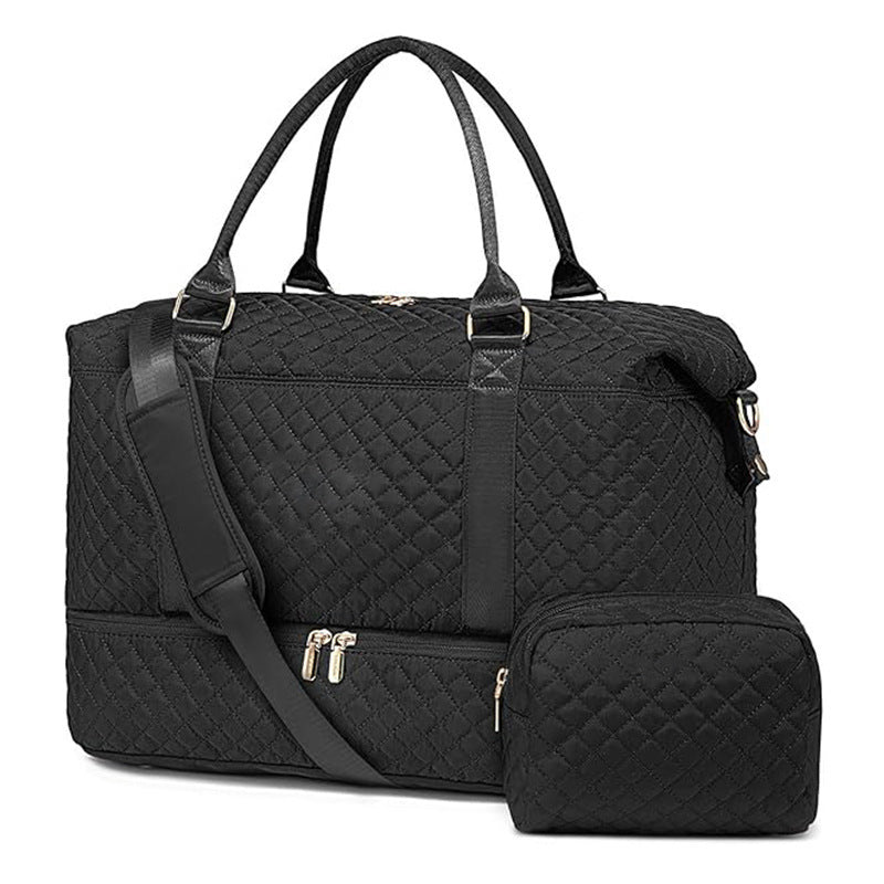 Padded Travel Bag with Removable Cosmetic Pouch Bowlift