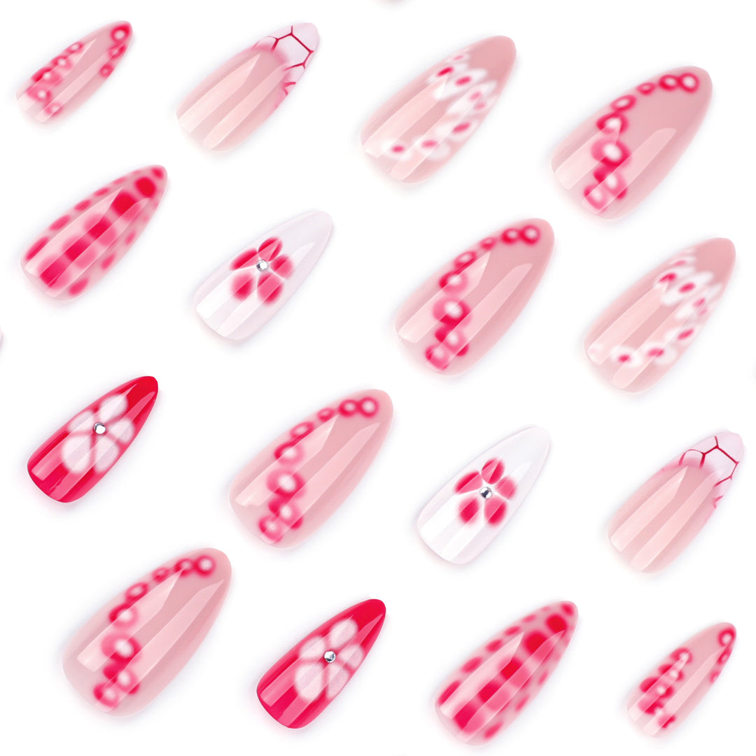 Artistically designed nail extensions in modern design Bowlift