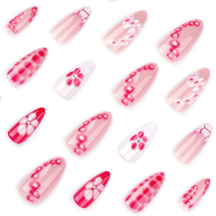 Artistically designed nail extensions in modern design Bowlift