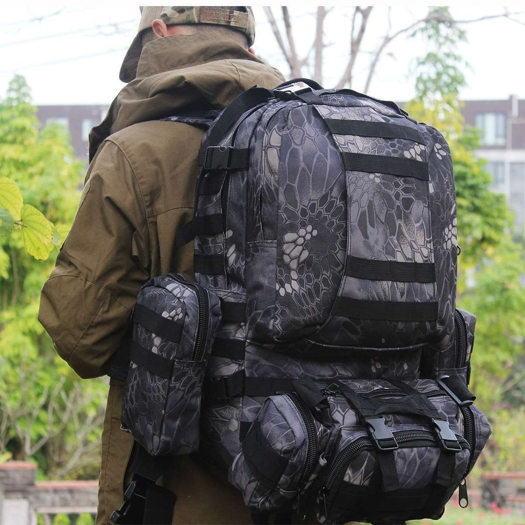Tactical Backpack With Versatile Storage Space And Modular Pockets Bowlift