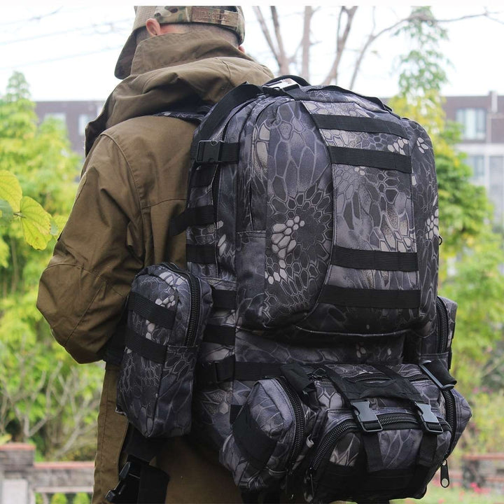 Tactical Backpack With Versatile Storage Space And Modular Pockets Bowlift