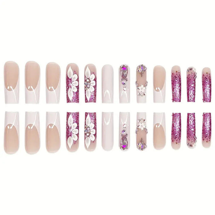 Glamorous Decorative Acrylic Press-On Nails Bowlift