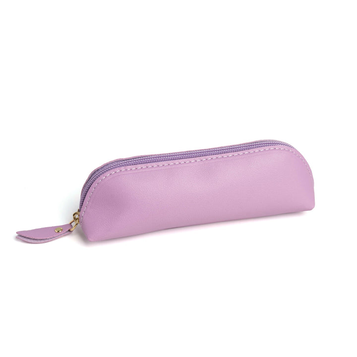 Premium Leather Zippered Pencil Case Bowlift