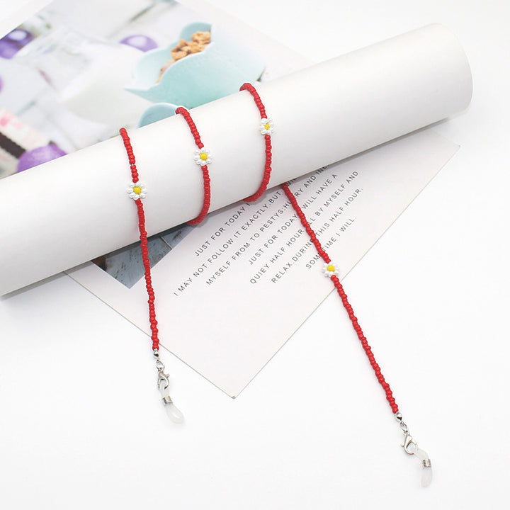 Floral Beaded Eyewear Chain Bowlift
