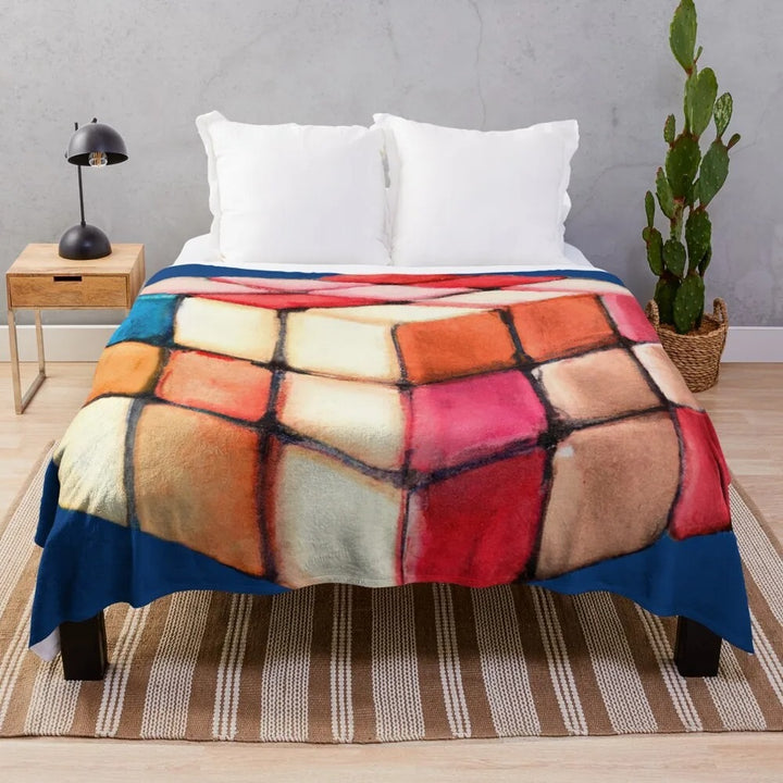 Contemporary Graphic Print Fleece Blanket