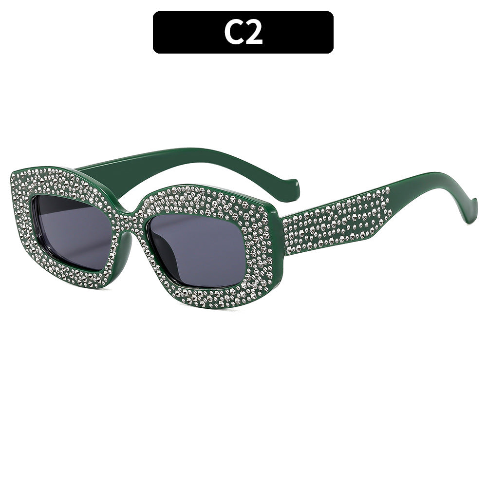 Decorative Rhinestone-Accented Sunglasses