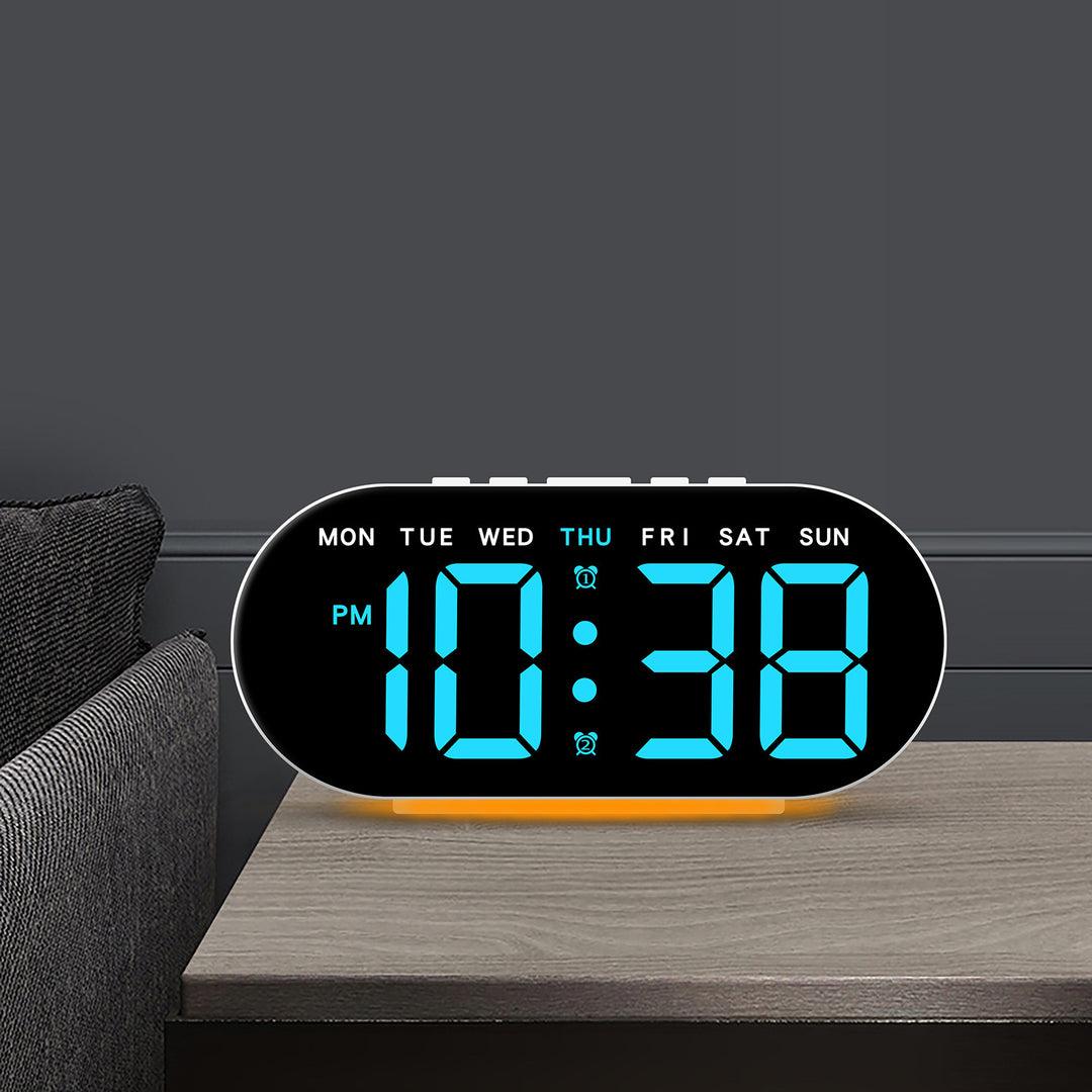 Digital alarm clock with adjustable LED display Bowlift