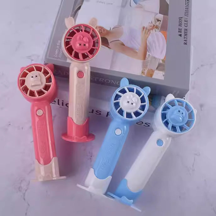 Unisex nan portable rechargeable handheld desk fan with silicone suction base and quiet brushless motor Bowlift