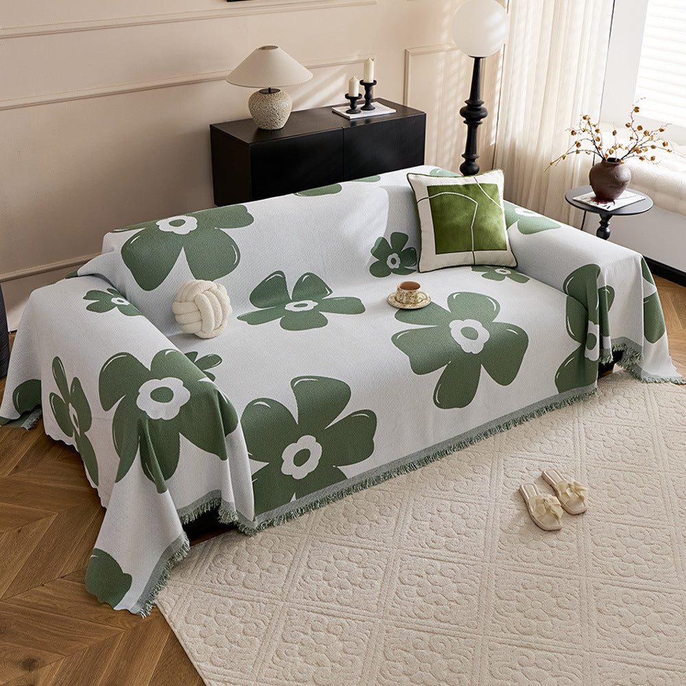 Floral Patterned Sofa Throw Blanket