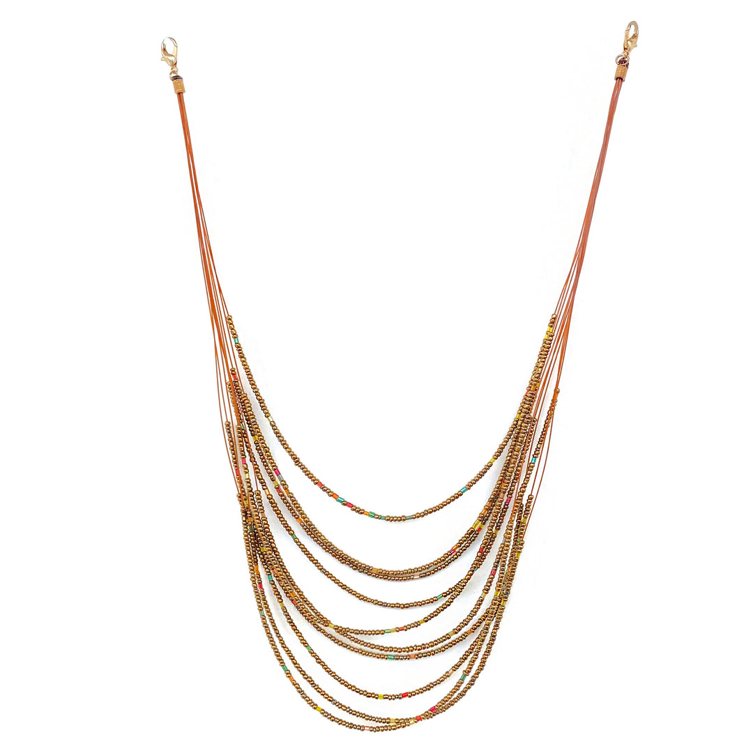 Multi-Strand Beaded Necklace Bowlift