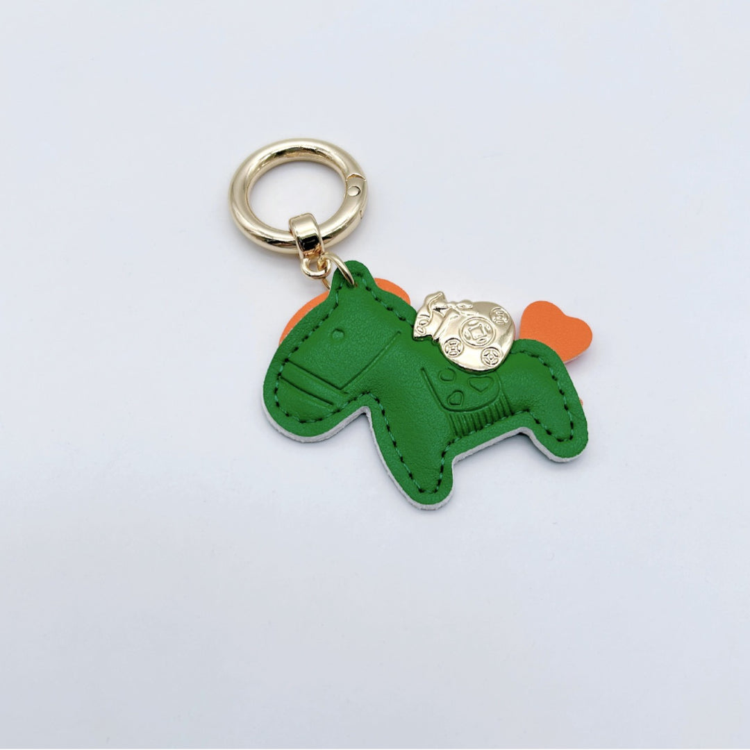 Animal-Shaped Leather Keychain Bowlift