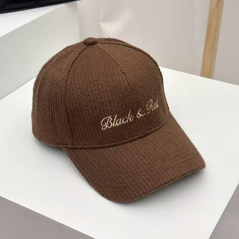 Women's Embroidered Casual Knit Baseball Cap Bowlift