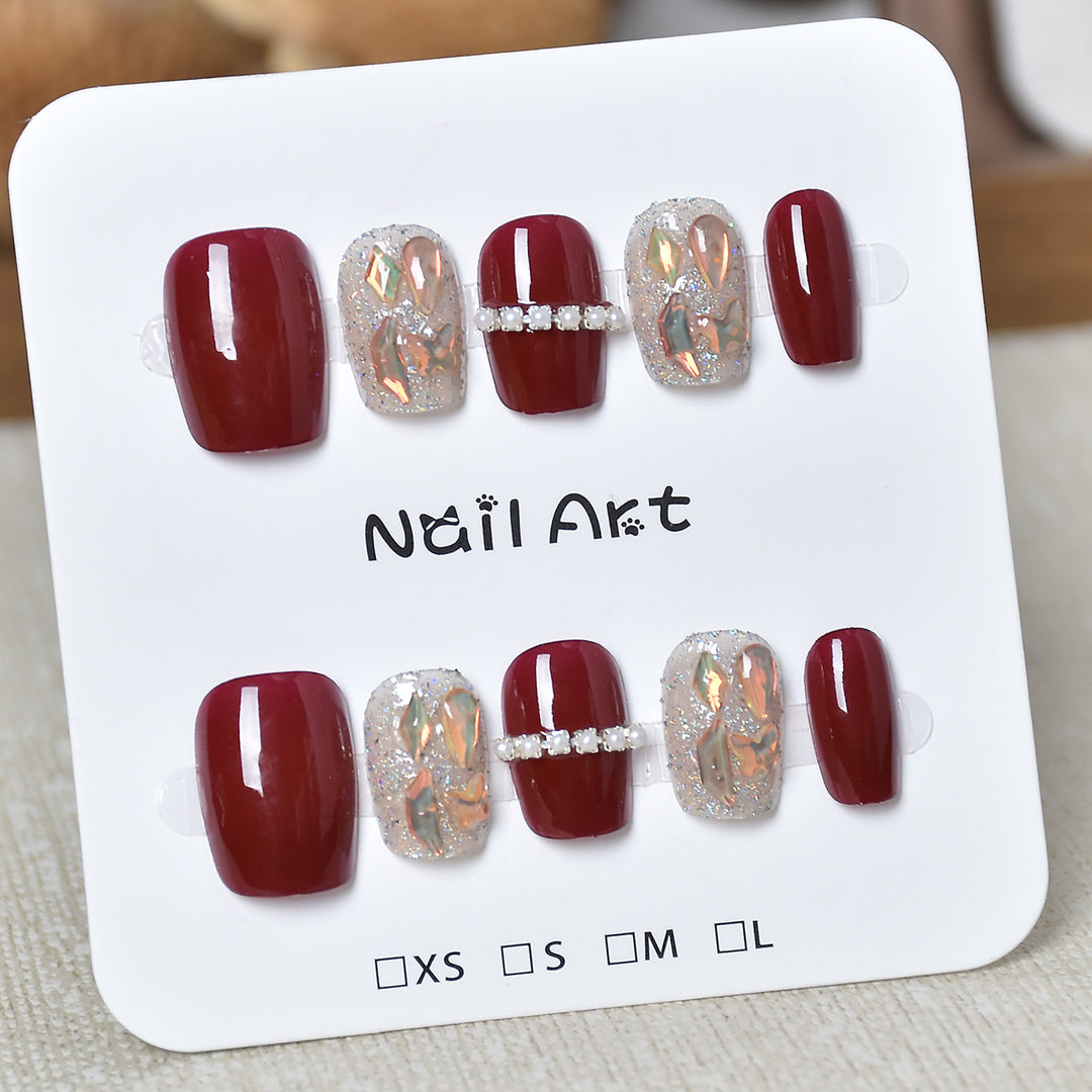 Artistic Glittery Nail Design Bowlift