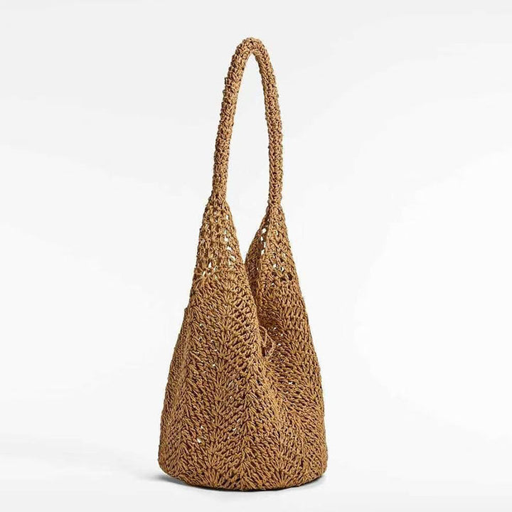 Hand-crocheted tote with deep slit Bowlift