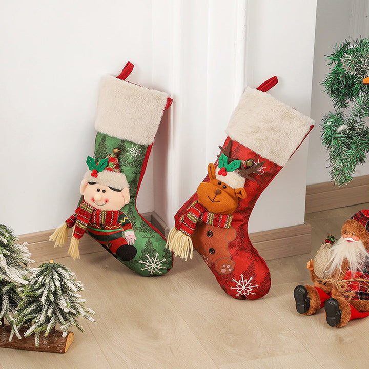 BowLift | Christmas Socks Gift Bag Christmas Tree Hanging Ornaments Candy Bag