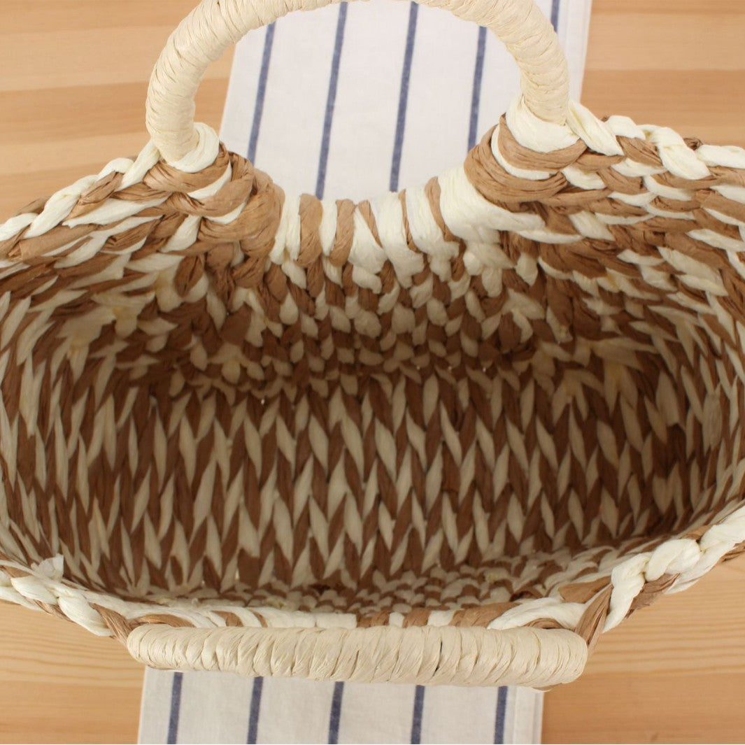 Handbag Made of Handmade Woven Material with Modern Design Bowlift