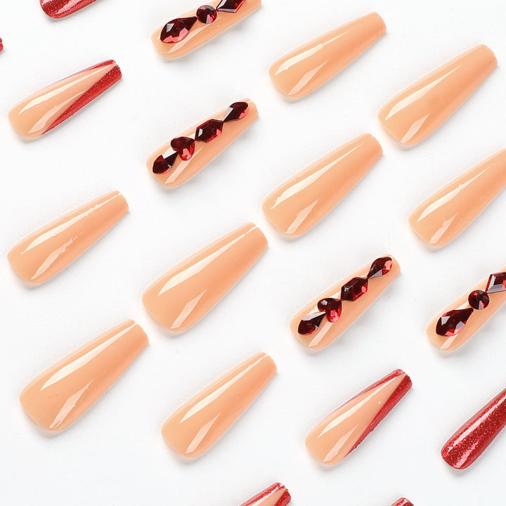 Artfully designed nail extensions with sparkling accents Bowlift