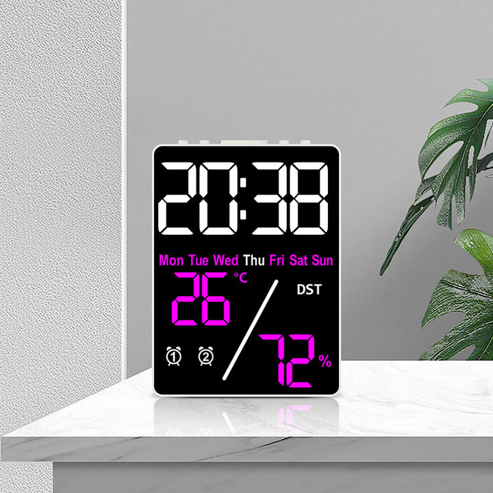 Digital Multifunction Alarm Clock with Hygrometer and Temperature Display Bowlift
