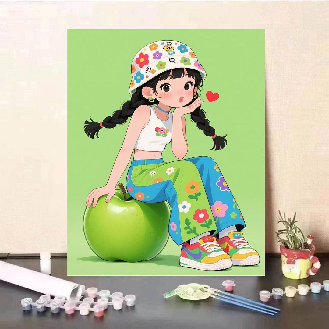 Playful Character Canvas Art Print Bowlift