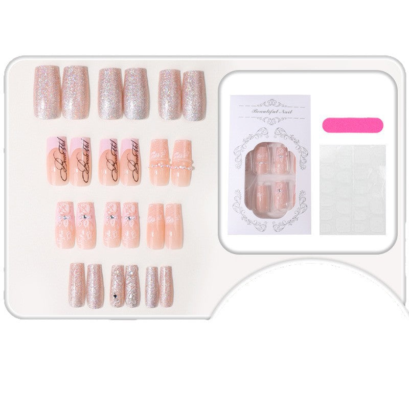 Shimmering Elegant Press-On Nail Tips Bowlift
