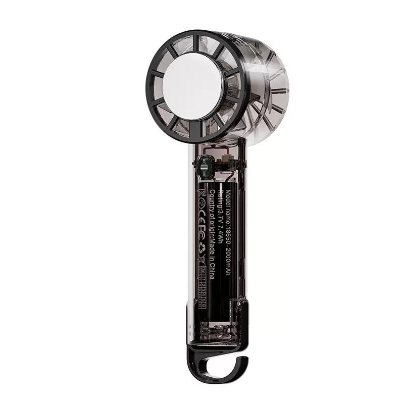 Unisex Transparent Rechargeable Handheld Fan Bowlift