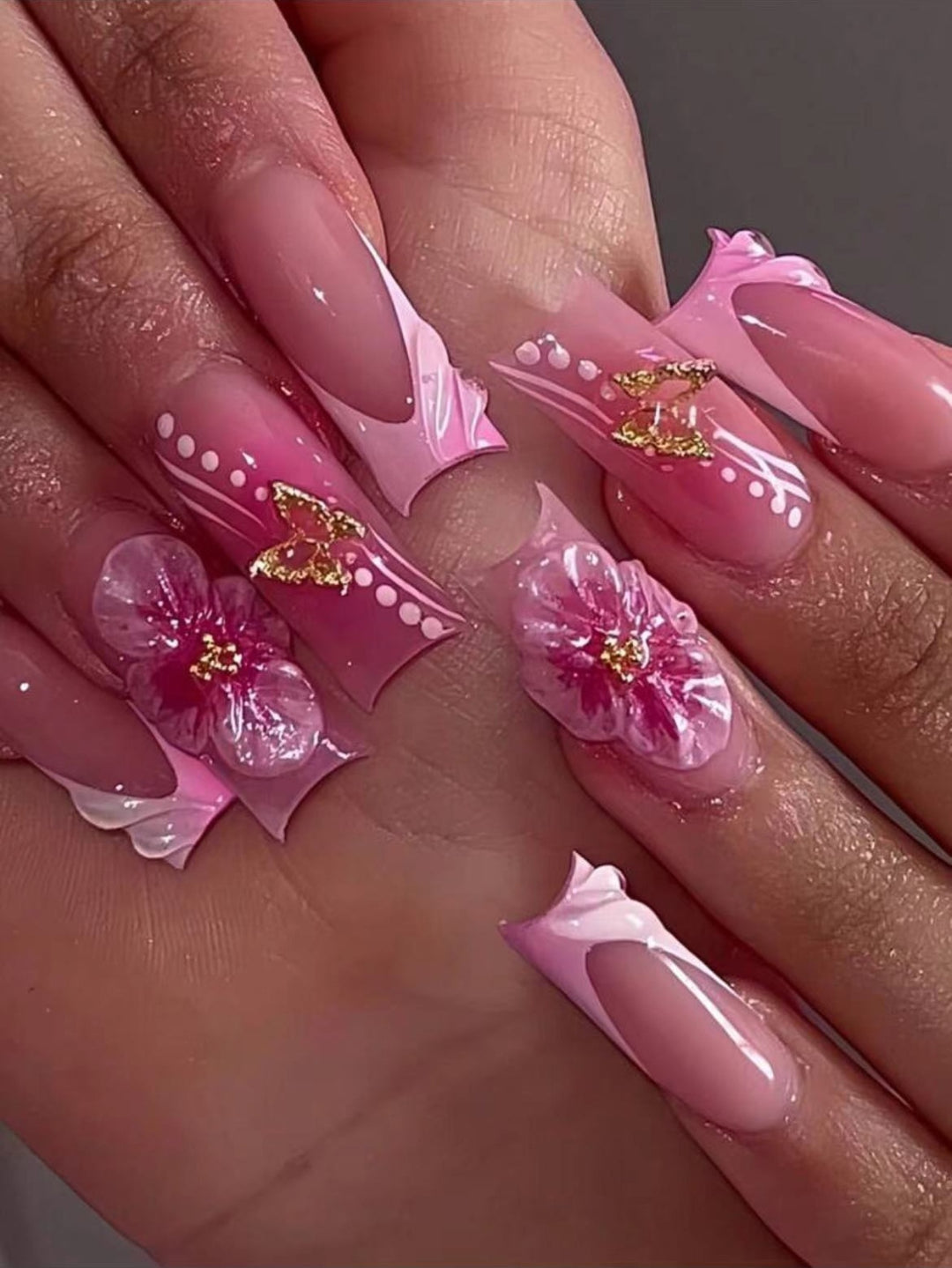 Artistic Floral Nail Enhancements Bowlift 1787977694