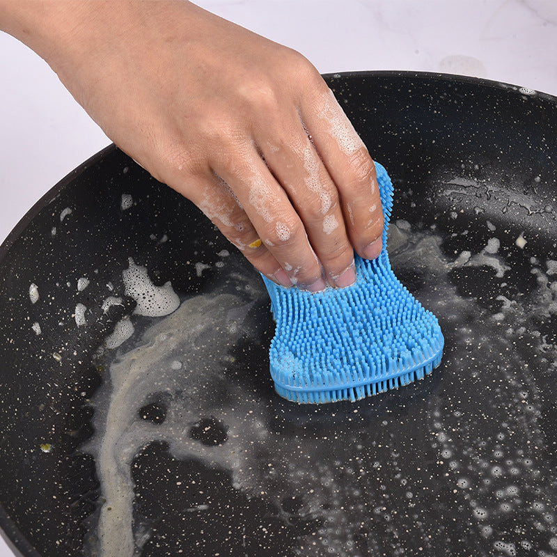 Silicone cleaning sponge with ergonomic design Bowlift