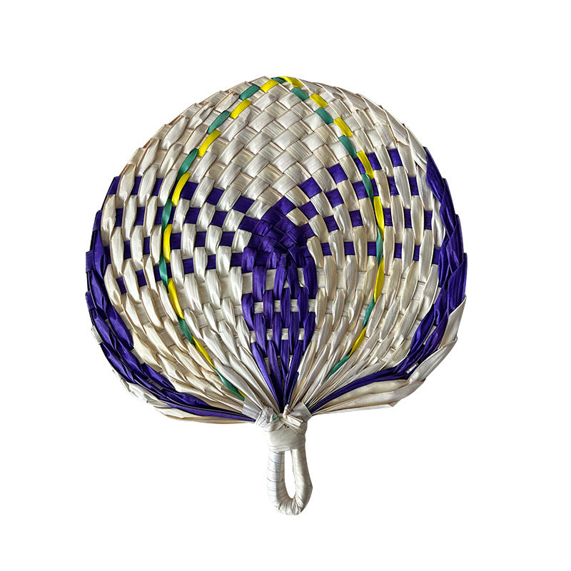 Women hand-woven fan made of natural material Bowlift
