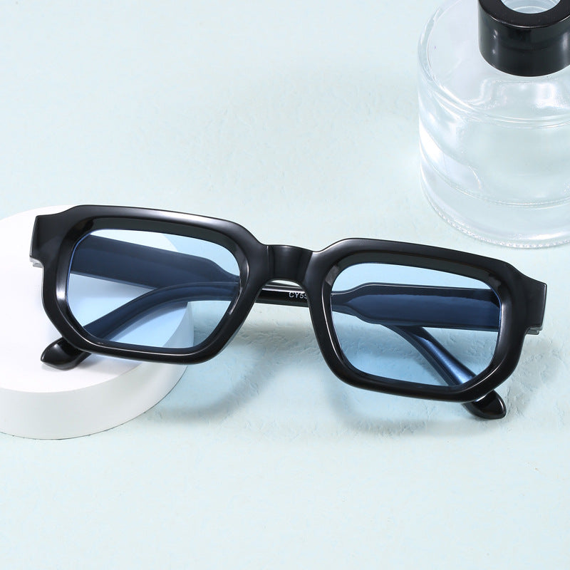 Women's fashionable square sunglasses with clear frame Bowlift