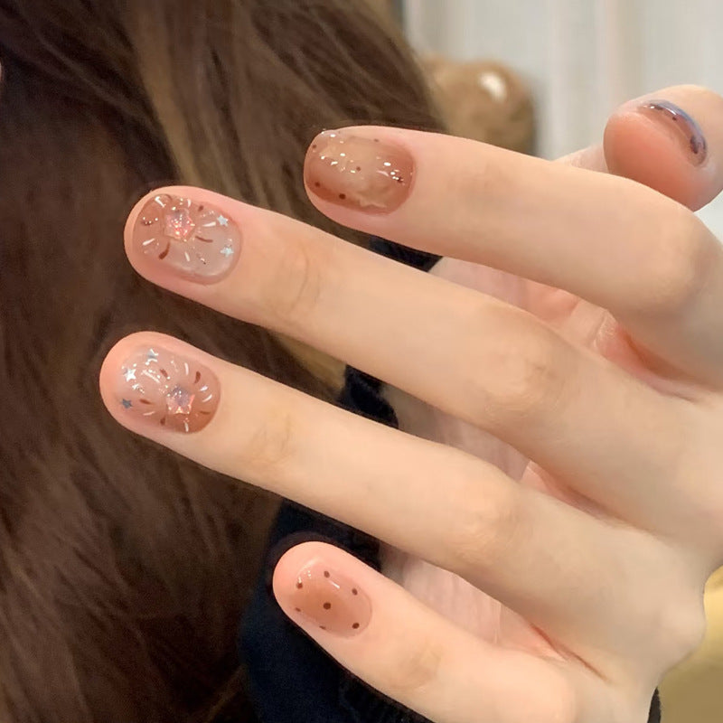 Elegant Floral Press-On Nail Art Bowlift
