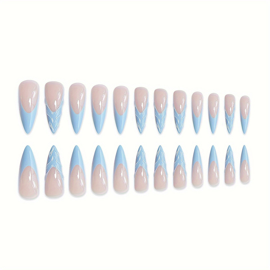 Artistic Leaf Design Press-On Nails Bowlift